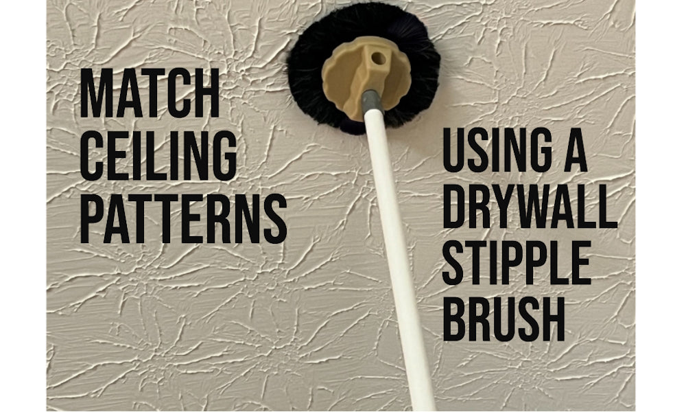 How to Use a Drywall Stipple Brush to Match Existing Patterns on the Ceiling